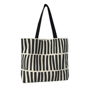Black/Cream Caviar Leather Tote